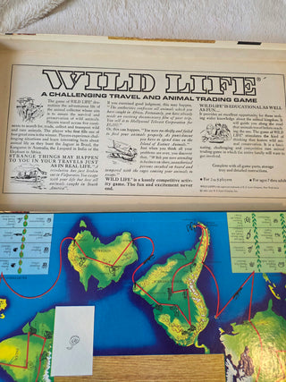 1971 E. S. Lowe Wild Life Animals / Zoo Family Board Game 100 % Complete