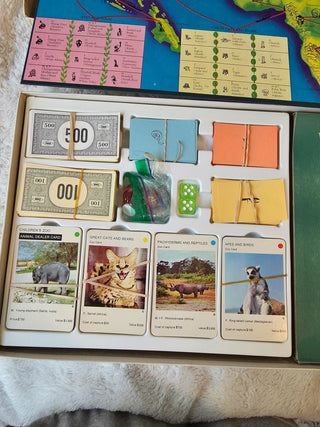 1971 E. S. Lowe Wild Life Animals / Zoo Family Board Game 100 % Complete