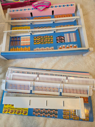 Shoppin' Fun Barbie & Kelly Supermarket Playset 1996 Used Mostly Complete