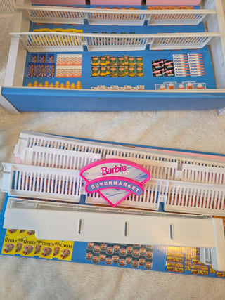 Shoppin' Fun Barbie & Kelly Supermarket Playset 1996 Used Mostly Complete