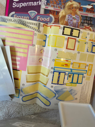 Shoppin' Fun Barbie & Kelly Supermarket Playset 1996 Used Mostly Complete