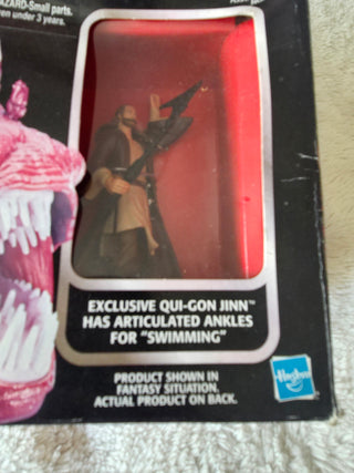 1998 Hasbro STAR WARS Episode I Snapping Jaw Opee and Qui Gon Jinn Mint in Box