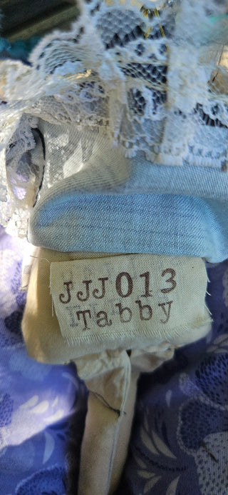 Journal Junction Jenny No. 013-Tabby Handmade Art Dolll w/Mini Journal OOAK Cloth Doll