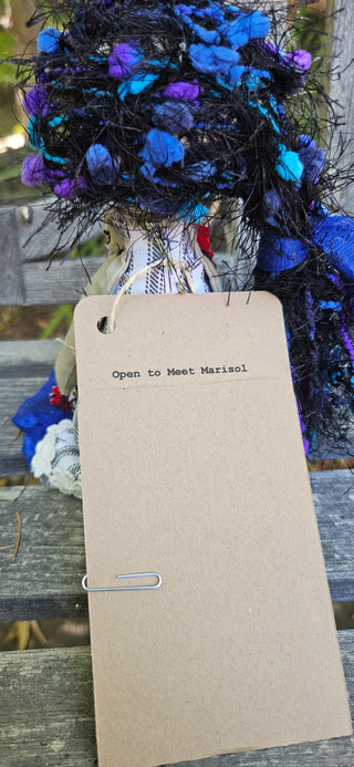 Journal Junction Jenny No. 010-Marisol Handmade Art Dolll w/Mini Journal OOAK Cloth Doll