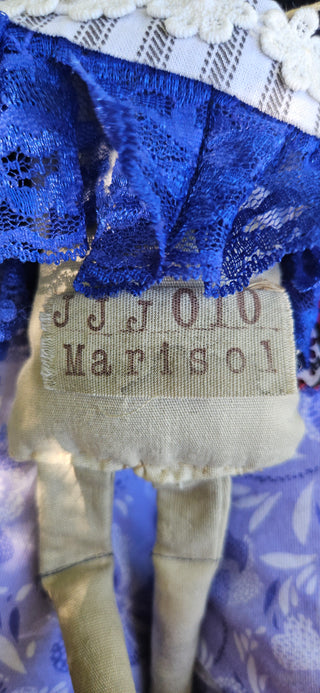 Journal Junction Jenny No. 010-Marisol Handmade Art Dolll w/Mini Journal OOAK Cloth Doll