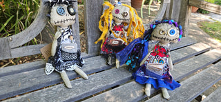 Journal Junction Jenny No. 011-Marigold Handmade Art Dolll w/Mini Journal OOAK Cloth Doll