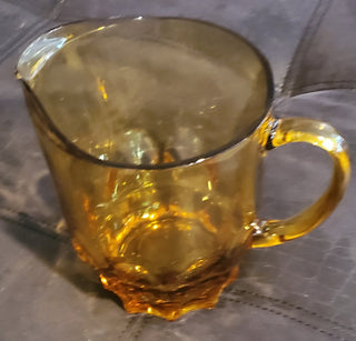 Vtg amber glass pitcher