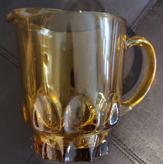 Vtg amber glass pitcher