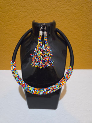 African beaded chocker necklace