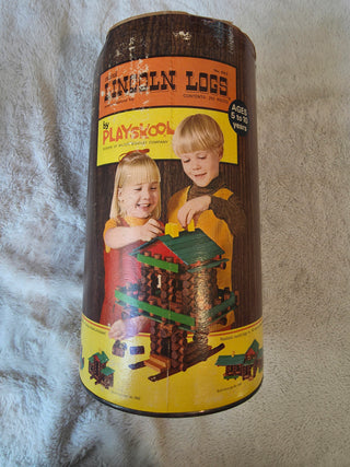 Vintage Lincoln Logs by Playskool Complete Set