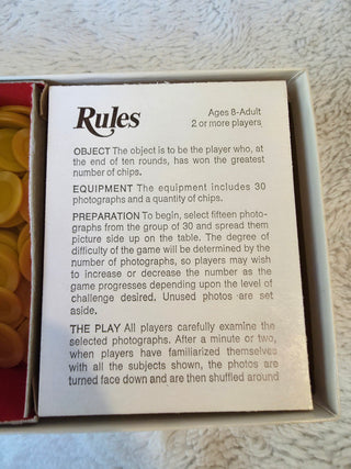 1972 Vintage snapshot game