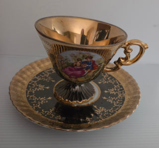 Gold/Black Cup/Saucer