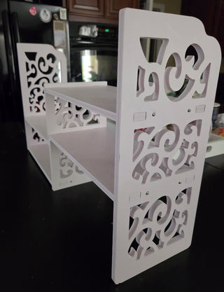 White Stacked Shelving Set