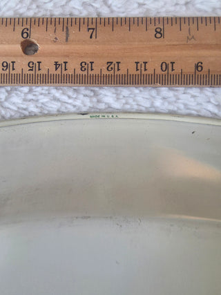 Vintage Art Deco Style Oblong Metal Serving Tray