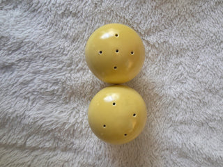 Vintage 1970s Buttercup Yellow Ceramic Salt & Pepper Shakers Set of 2