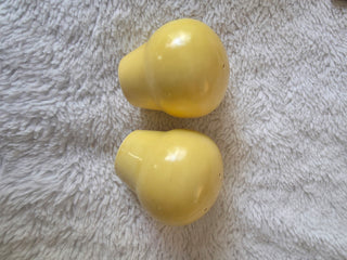 Vintage 1970s Buttercup Yellow Ceramic Salt & Pepper Shakers Set of 2