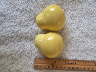 Vintage 1970s Buttercup Yellow Ceramic Salt & Pepper Shakers Set of 2