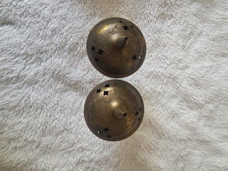 Vintage Goblet Style Brass Incense Burners Set Of 2