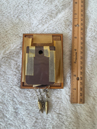 Vintage Hummel Analog Wall Clock Pendulum Wood Frame Children