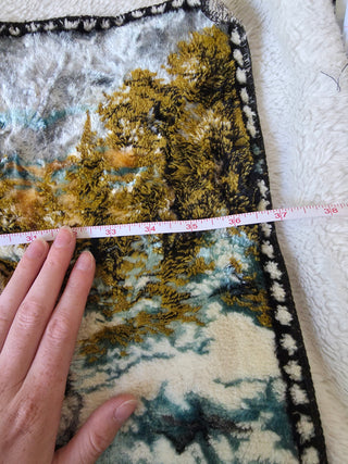 Vintage Sled Dog Winter Tapestry Wall Hanging 18.5x37