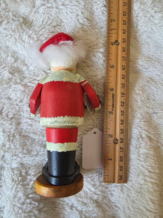 Vintage Wooden Incense Smoker Santa Claus Nutcracker Figurine German 1980s