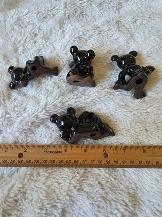 Vintage Kitschy Bears Set of 4 Ceramic Figurines 1950s Japan