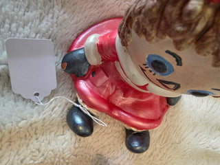 Vintage 1978 Raggedy Ann And Andy Christmas Ceramic Figurines Hand Painted Set