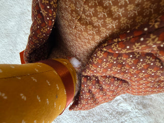 Vintage Fabric Quilted Thanksgiving Turkey Plush 14x11