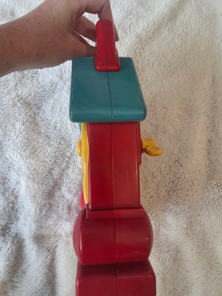 Vintage 1994 Fisher Price Wind up Music Learning Clock WORKS!