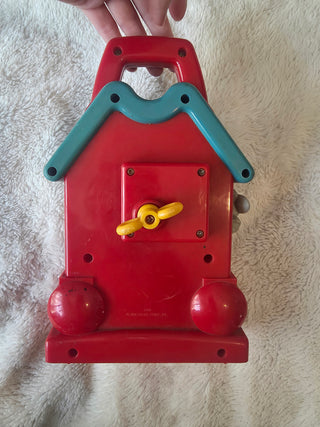 Vintage 1994 Fisher Price Wind up Music Learning Clock WORKS!
