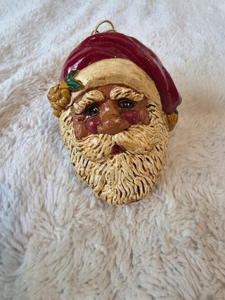 1984 Vintage L.Amato Santa Hanging Christmas Ornament