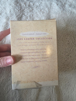Hallmark Keepsake Springtime Barbie Easter Hanging Ornament 1995 Floral Doll