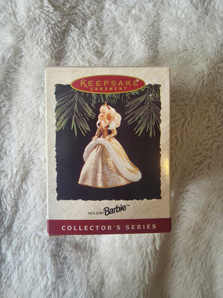 1994 Hallmark Holiday Barbie Ornament #2 Collector’s Series Gold Dress W Box