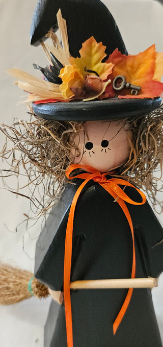 Whimsical Harvest Witch Shelf Sitter