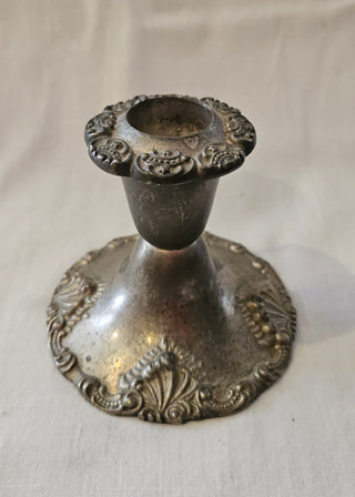 Vintage Godinger Ornate Silver Plate Candlestick Holder