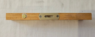 Vintage 8 Inch Wooden Ruler with Built-In Level