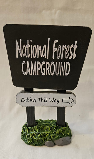 National Forest Campground Resin Sign
