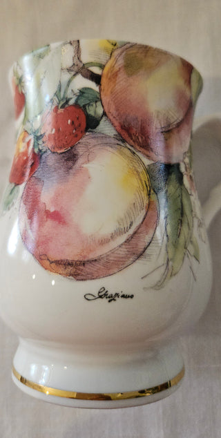 Vintage Staffordshire Collection Fruit Design Fine English China Mug
