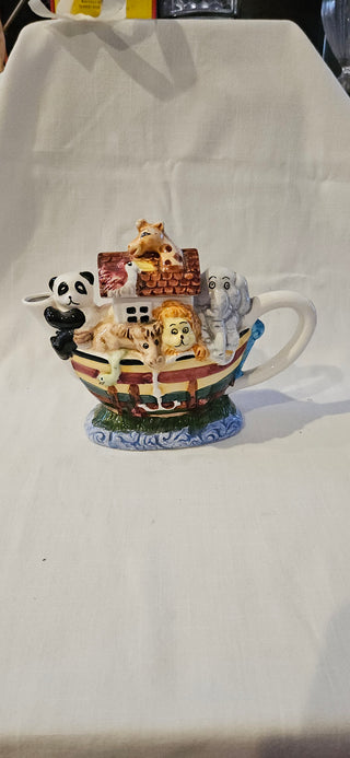 Vintage Noah's Ark Ceramic Teapot