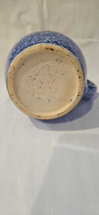 Vintage Blue Speckled Stoneware Pitcher