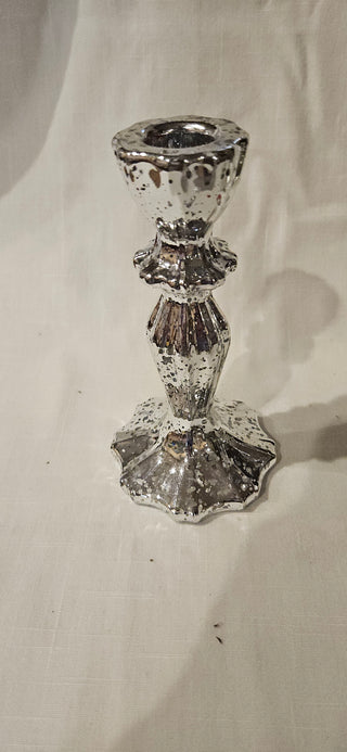 Mercury Glass Taper Candle Holder