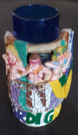 Mardi Gras shot glass