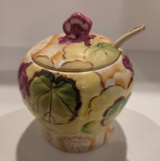 Jam Pot w/lid and spoon