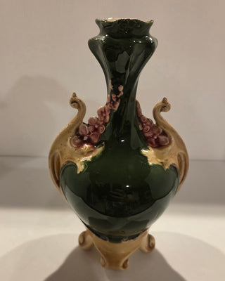 Victorian Bohemian Pottery Vase
