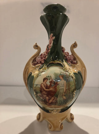 Victorian Bohemian Pottery Vase
