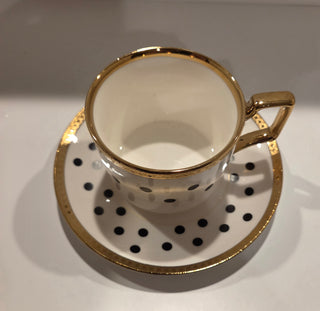 Polka Dot Tea cup and saucer
