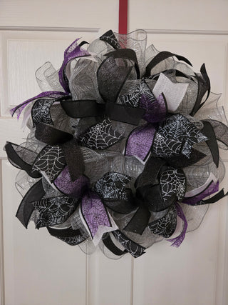 Purple/Black Halloween Wreath