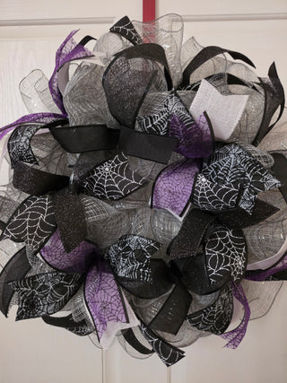 Purple/Black Halloween Wreath