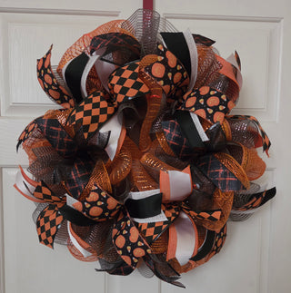 Black/Orange Halloween Wreath