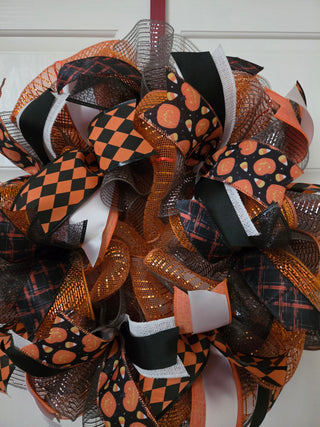 Black/Orange Halloween Wreath